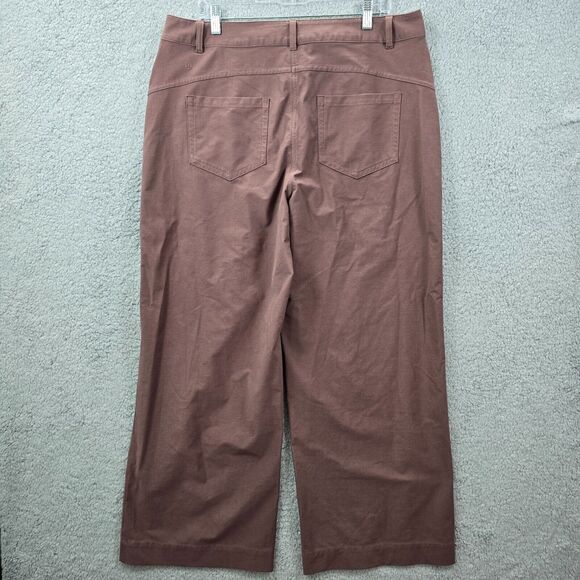 Lululemon Women's City Sleek 5 POCKET WIDE LEG Pants Wine W5ENJS Size 33 - Picture 5 of 16